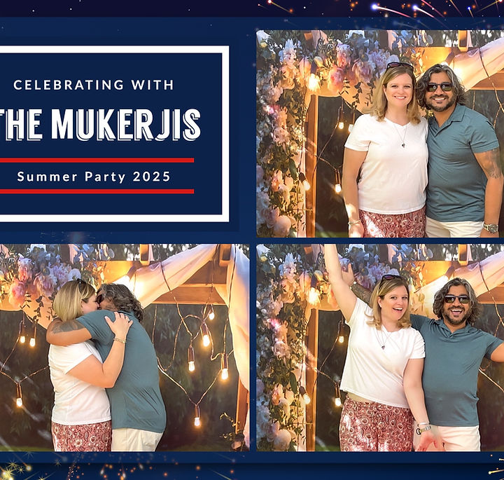 Custom Celebrating with the Mukerjis summer party photo template